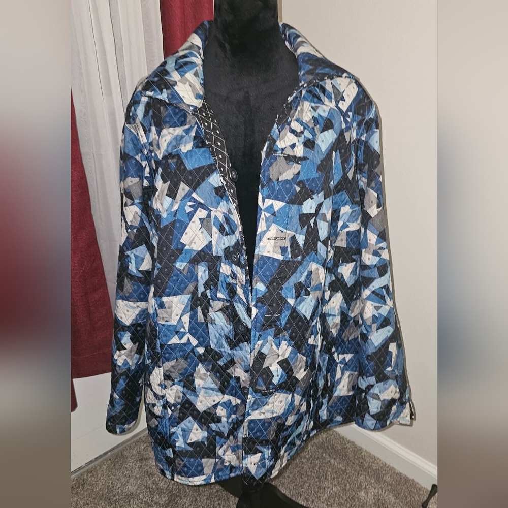 🆕 CJ Banks (New w/ tag.) Women's 3X Plus Size REVERSIBLE Jacket Quilted!